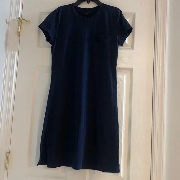 j crew short sleeve t shirt dress J.Crew Short-sleeve Orange White Navy T-shirt dress